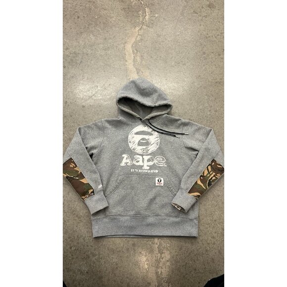 Aape a Bathing Ape Grey Hoodie Size Small - Picture 1 of 9